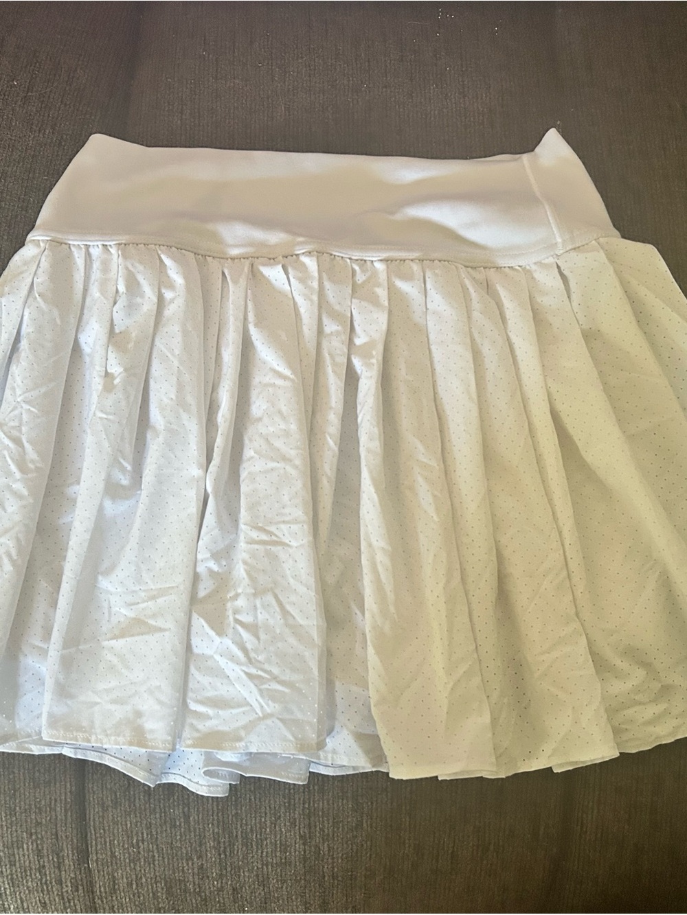 White Pleated Mini Skort - Brand Unspecified